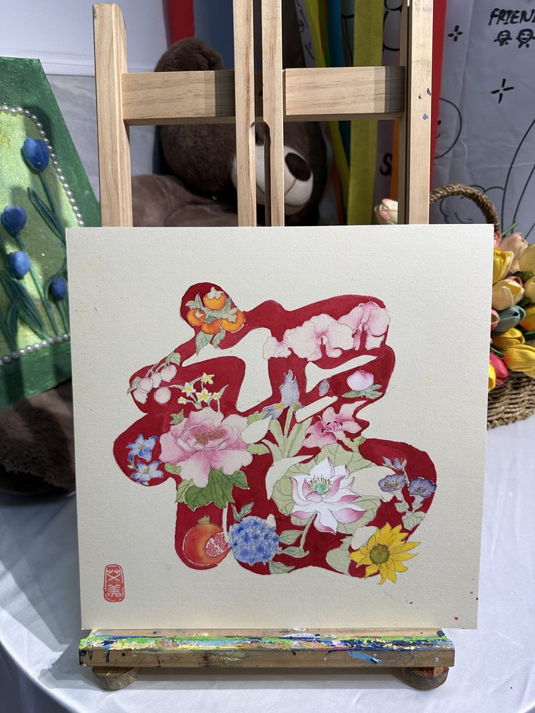 陈老师班上的学员国画作品