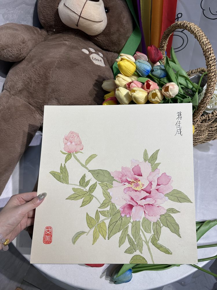 陈老师班上的学员国画作品